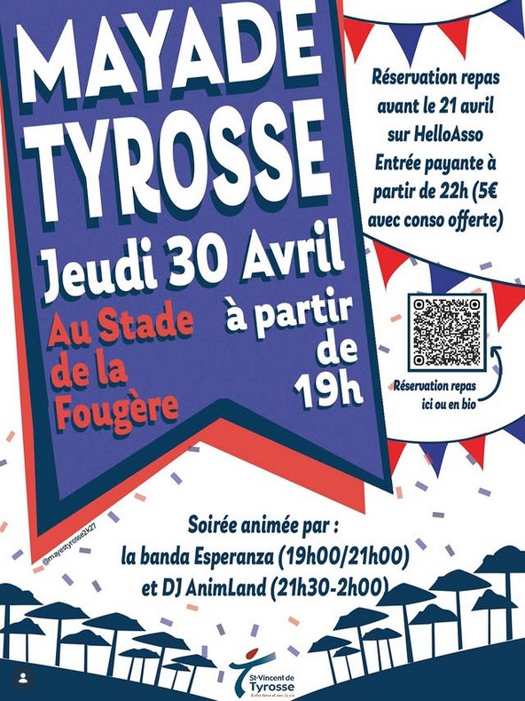 Mayade de Tyrosse 901 Av. du Stade Saint-Vincent-de-Tyrosse 2026-04-30