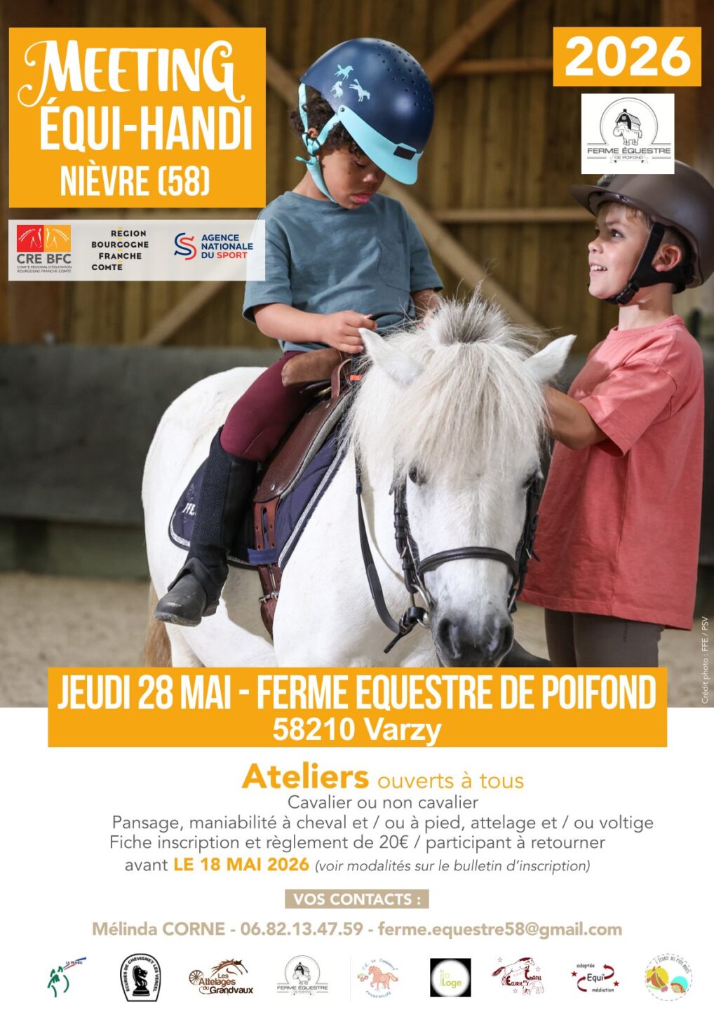 Meeting EQUI-HANDI à la ferme équestre de Poifond  Varzy