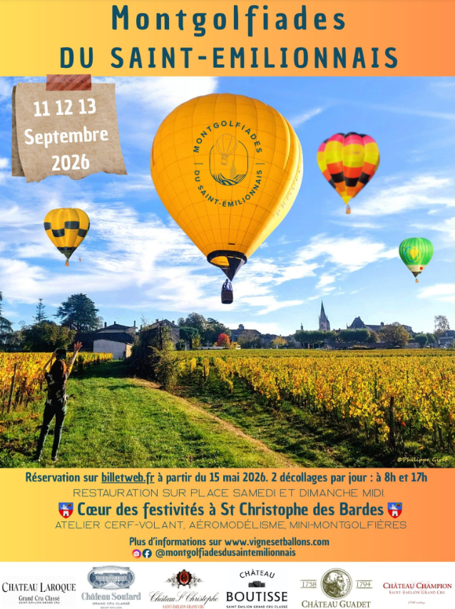 Montgolfiades du Saint-Emilionnais  Saint-Christophe-des-Bardes 2026-09-11