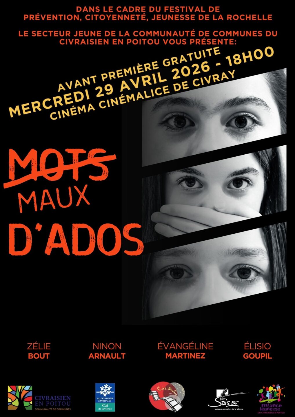 Mots (maux) d&rsquo;ados Cinéma de Civray Civray