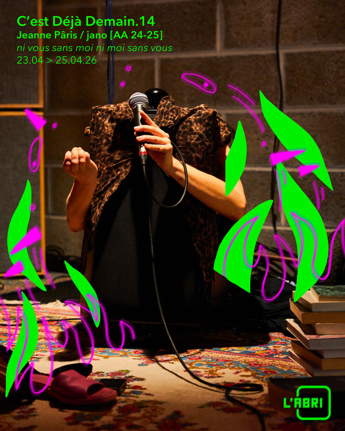 "ni vous sans moi ni moi sans vous" Jeanne Pâris L'Abri Genève