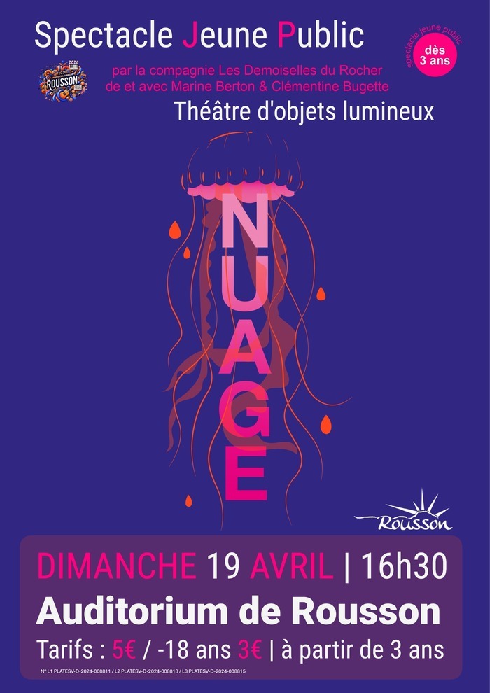 NUAGE par la Cie Les Demoiselles du Rocher, Auditorium de Rousson, Rousson