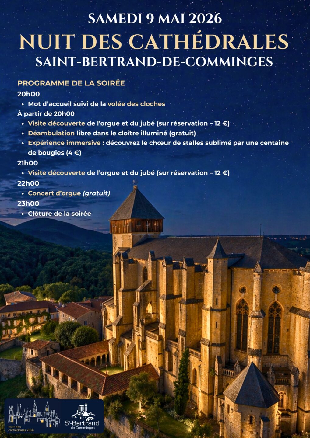 NUIT DES CATHEDRALES Parvis de la cathédrale Saint-Bertrand-de-Comminges
