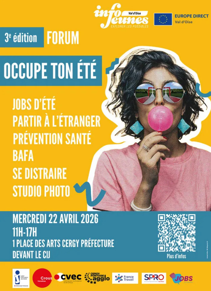 « Occupe ton été », Parvis de la préfecture Place des arts Cergy Val-d’Oise Île-de-France, Cergy
