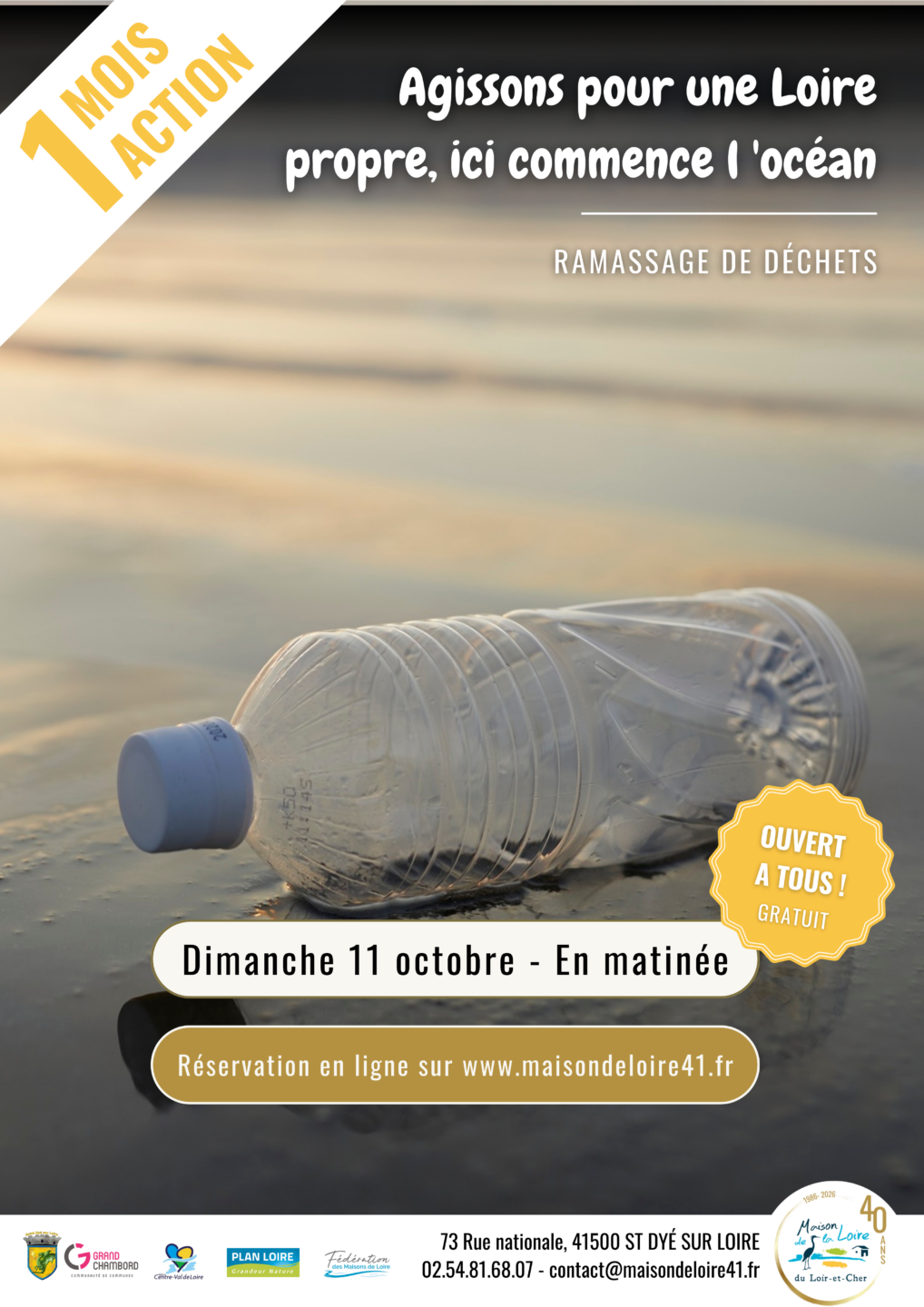 Octobre Un Mois Une Action Agissons pour une Loire propre avec la Maison de la Loire  Saint-Dyé-sur-Loire 2026-10-11