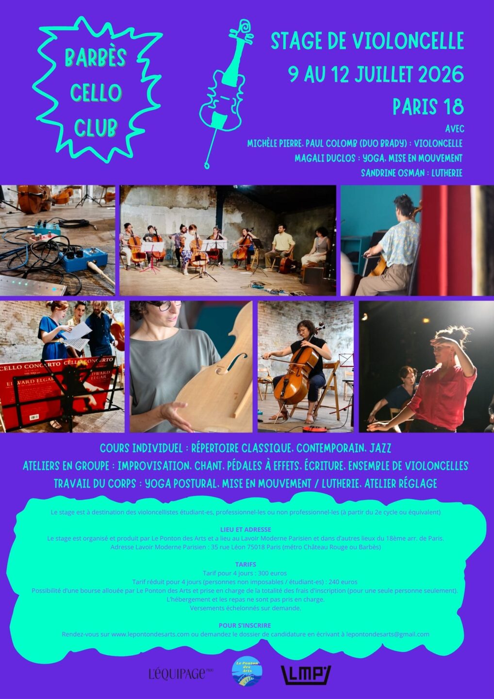 Stage de violoncelle avec le Duo Brady