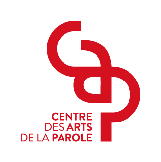 dessin en rouge du logo du centre des arts de la parole