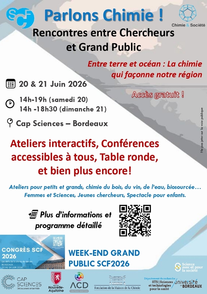 Parlons Chimie! Rencontres entre chercheurs et grand public !, Cap sciences, Bordeaux