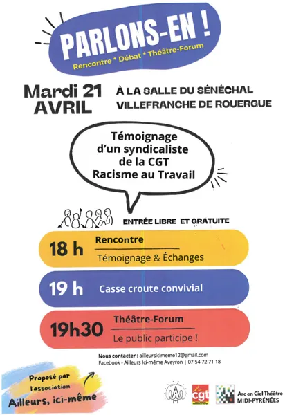 Parlons-en ! Rencontre Débat Théâtre/Forum  Villefranche-de-Rouergue