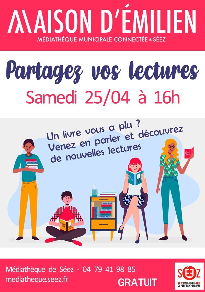Partageons nos lectures, Maison d&rsquo;Emilien – Médiathèque de Séez, Séez