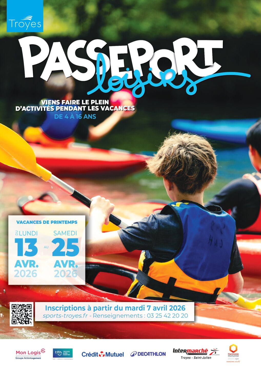 Passeport Loisirs Vacances de Printemps 2026  Troyes