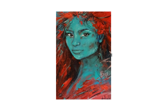 Peintures d’Angela Folcher, Médiathèque La Bergerie, Saint-Privat-des-Vieux