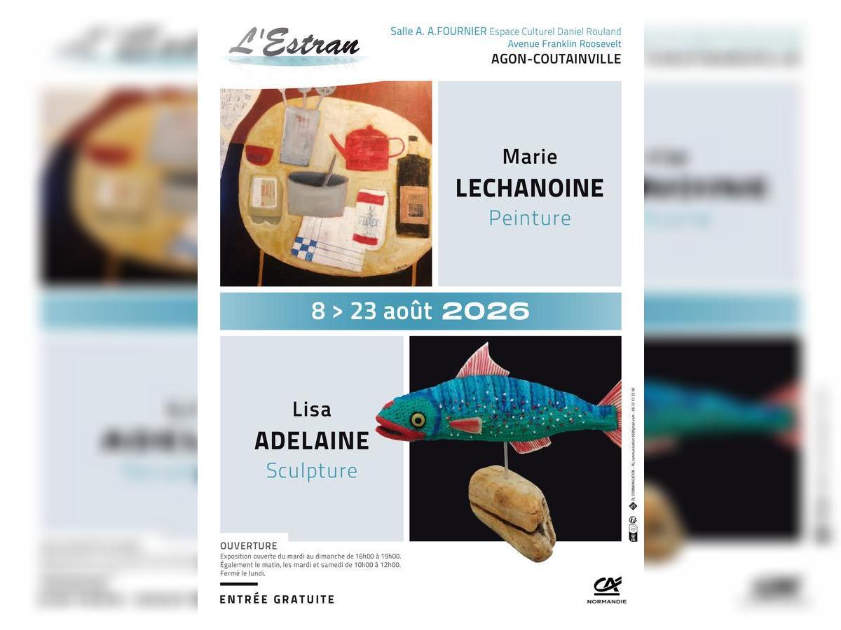 Peintures, Marie Lechanoine sculptures, Lisa Adelaine Espace culturel, Salle A. A.FOURNIER Agon-Coutainville