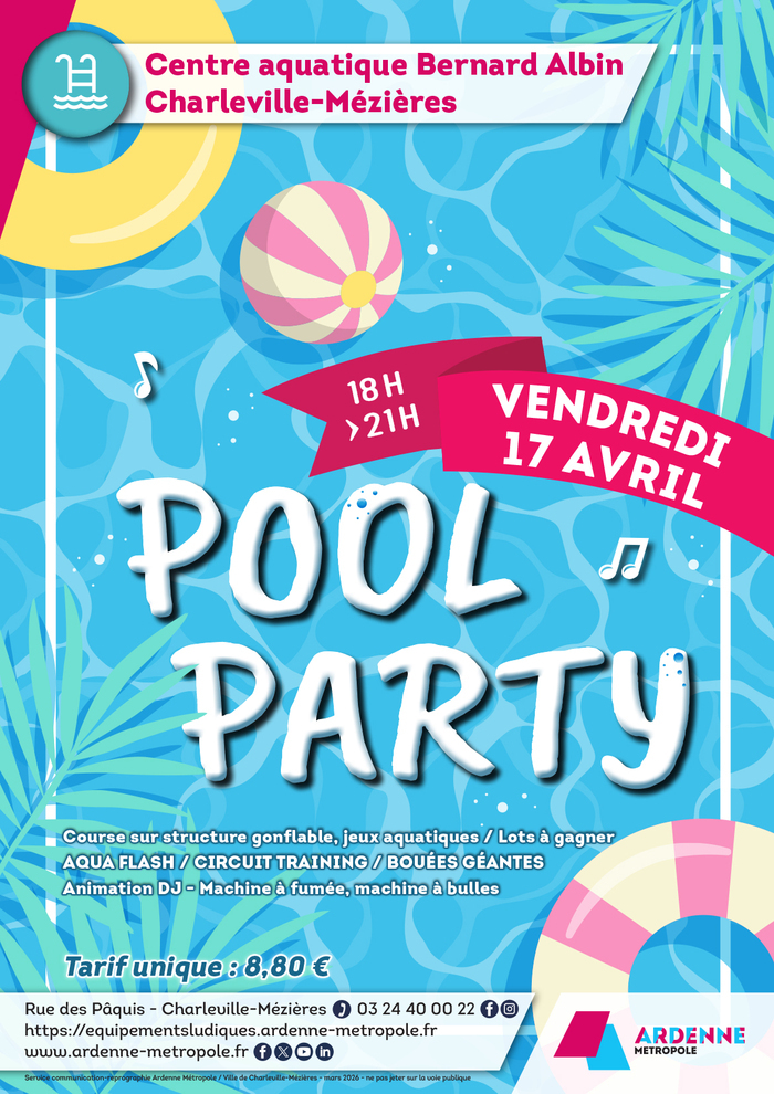 Pool Party Centre Aquatique Bernard Albin Charleville-Mézières