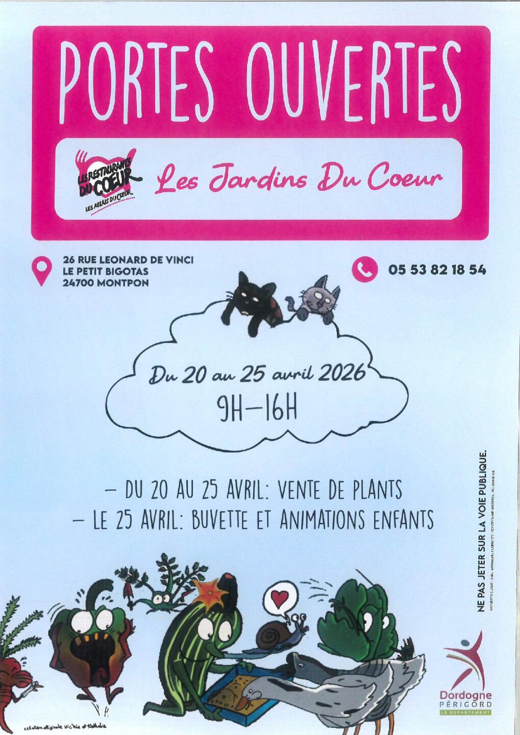 Portes ouvertes aux jardins du coeur Les Jardins du Coeur Montpon-Ménestérol