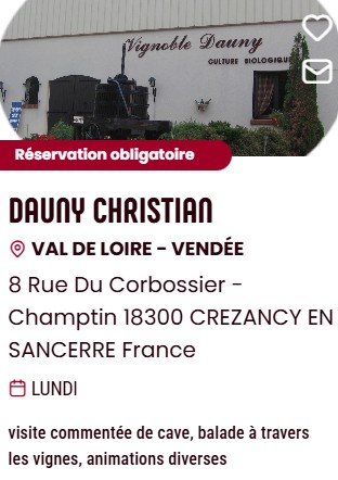 Portes ouvertes du domaine Dauny et animations  Crézancy-en-Sancerre 2026-05-25