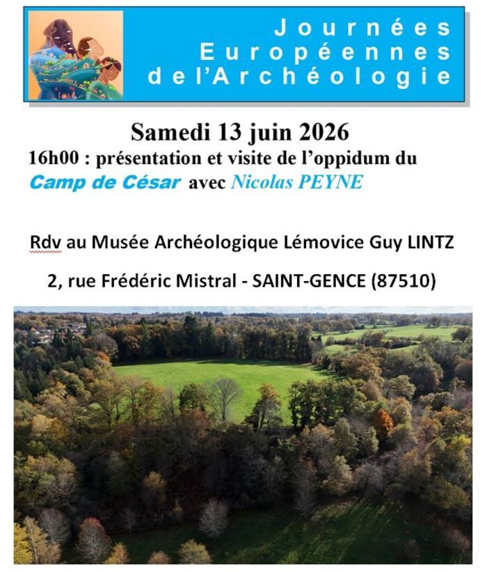 Présentation et visite de l&rsquo;oppidum du Camp de César à Saint-Gence, Saint-Gence, musée Guy LINTZ, Saint-Gence