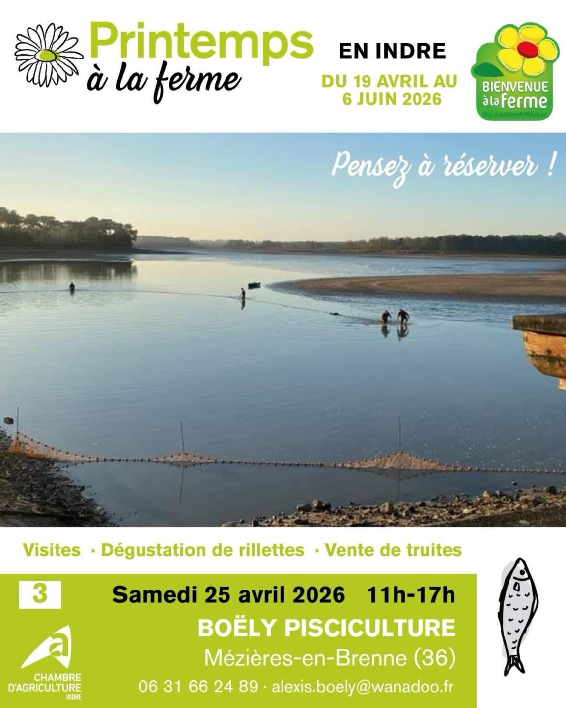 Printemps à la Ferme à la pisciculture  Mézières-en-Brenne