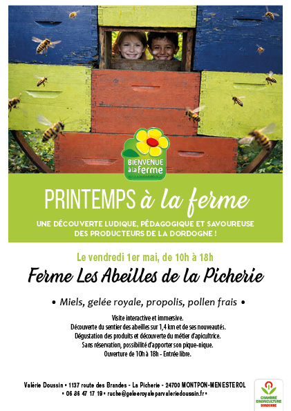 Printemps à la Ferme- Bienvenue à la Ferme Visite de la Ferme Les Abeilles de la Picherie 1137 route des Brandes Montpon-Ménestérol 2026-05-01