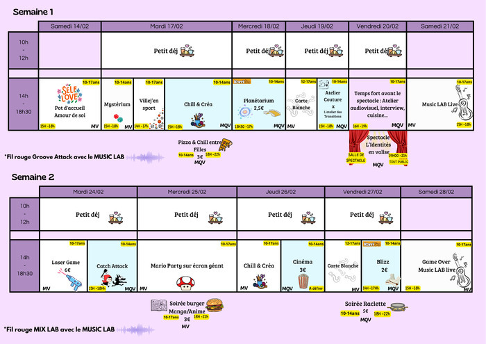 Programme jeunesse | Maison de Quartier de Villejean Rencontre et Culture | Maison de Quartier de Villejean Rennes