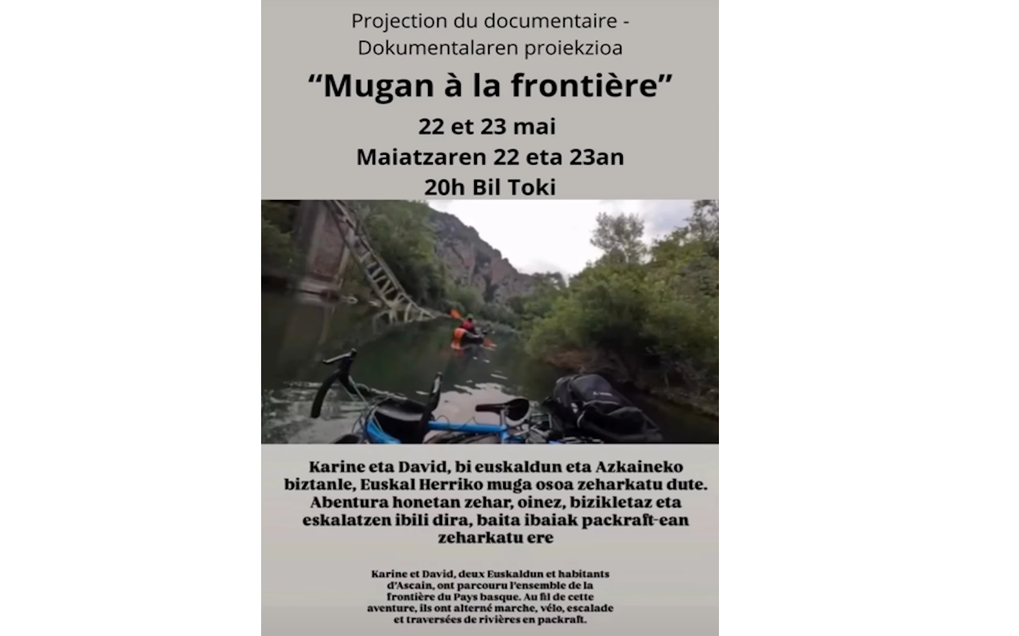 Projection du documentaire Mugan à la frontière 40 Route de Saint-Ignace Ascain 2026-05-22