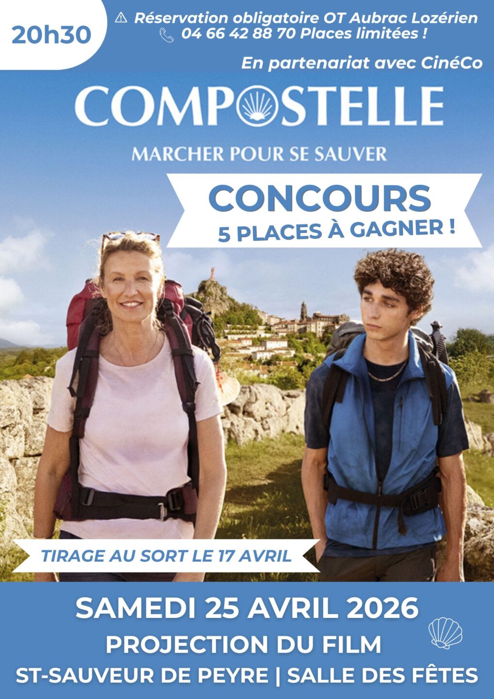 PROJECTION DU FILM COMPOSTELLE Saint Sauveur de Peyre Peyre en Aubrac 2026-04-25