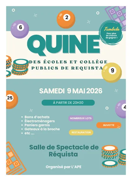 Quine de l&rsquo;école St-Joseph et du collège St-Louis  Réquista