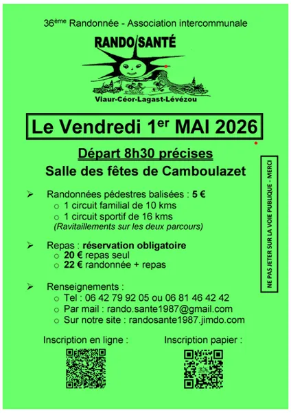 Rando Santé  Camboulazet 2026-05-01