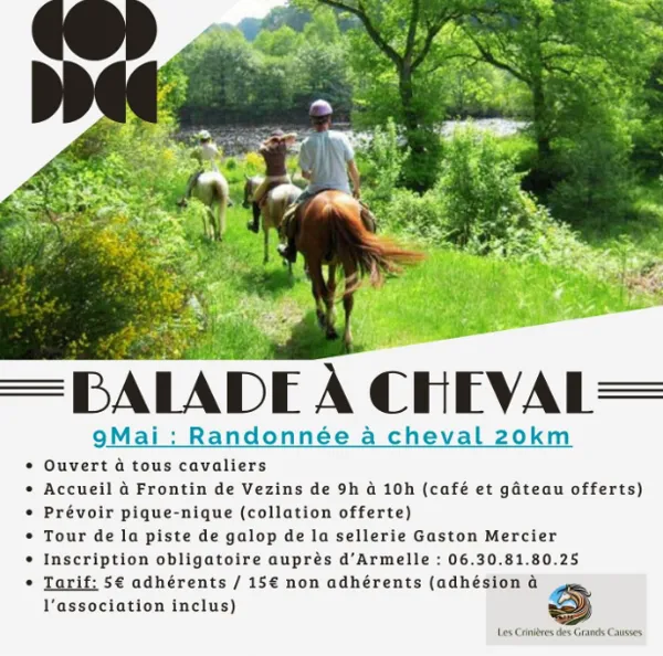Randonnée à Cheval Frontin Vézins-de-Lévézou 2026-05-09