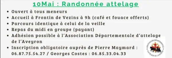 Randonnée Attelage Frontin Vézins-de-Lévézou 2026-05-09