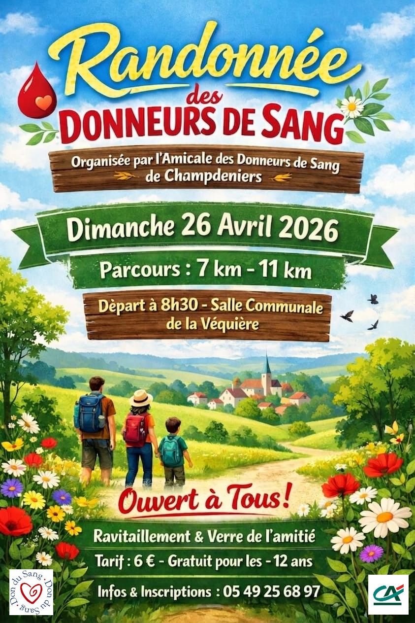 Randonnée des donneurs de sang Salle communale Surin