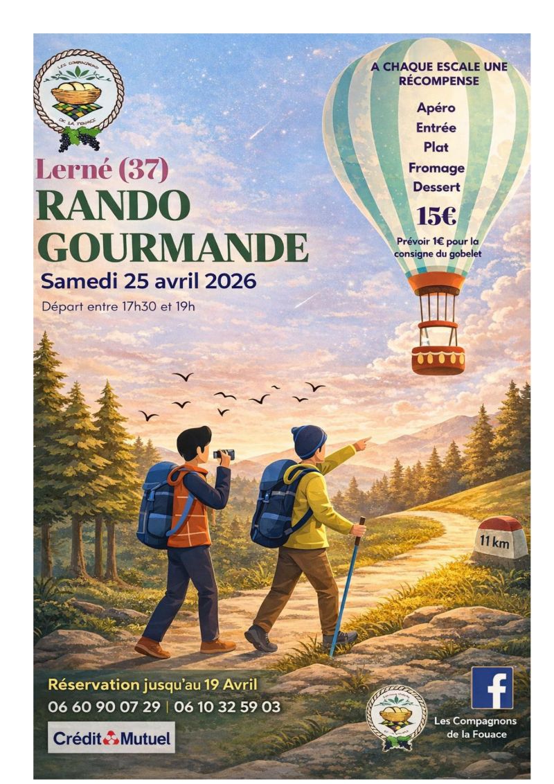 Randonnée Gourmande des Compagnons de la Fouace  Lerné