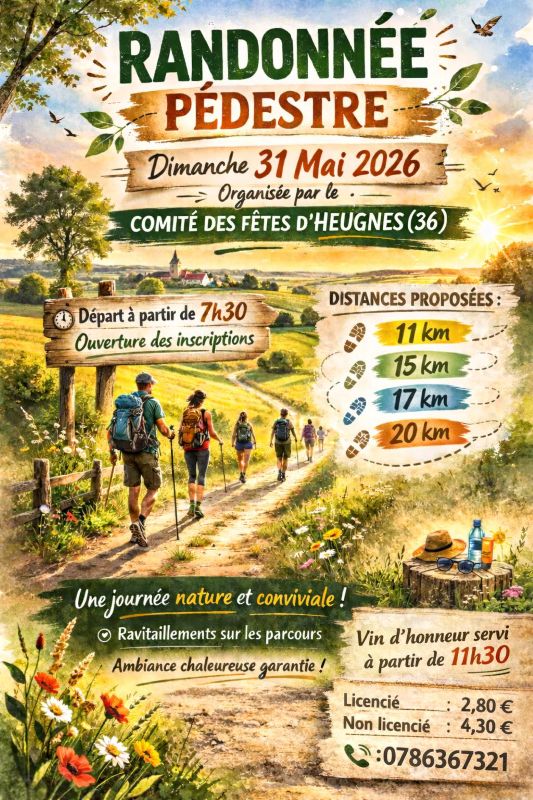 Randonnée pédestre  Heugnes