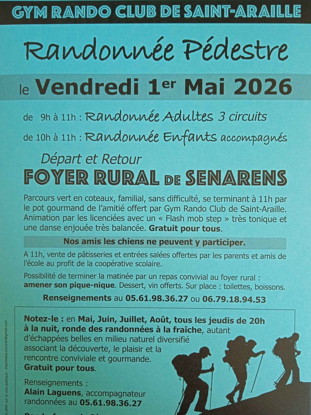 RANDONNÉE PÉDESTRE FOYER RURAL Sénarens 2026-05-01
