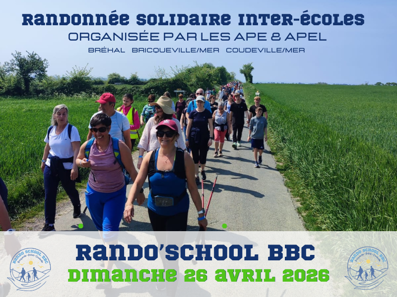 RandoSchool Marche solidaire inter-écoles Rue des Gabions Bréhal