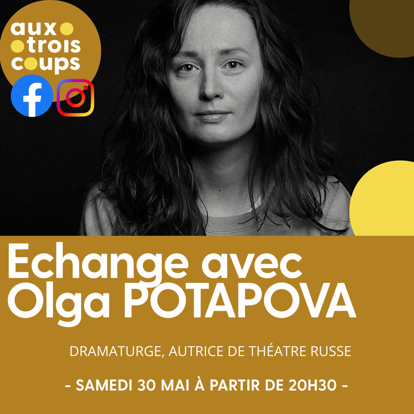 Rencontre avec Olga POTAPOVA Aux Trois Coups Arc-et-Senans