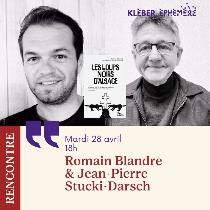 Rencontre avec Romain Blandre et Jean-Pierre Stucki-Darsch, Kléber Éphémère, Strasbourg