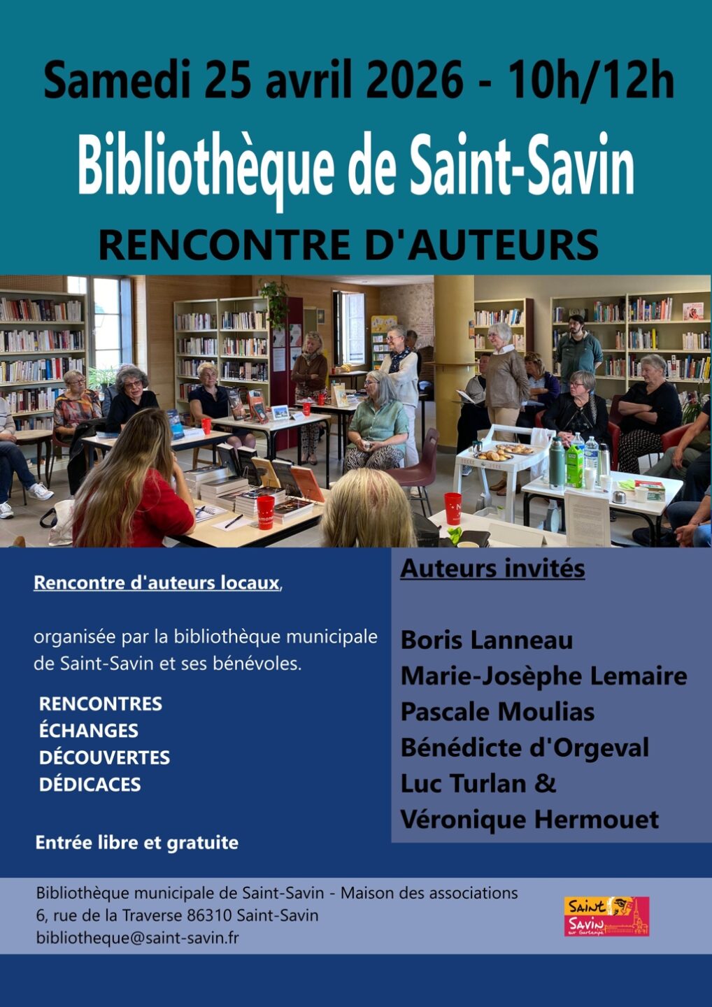 Rencontre d&rsquo;auteurs  Saint-Savin