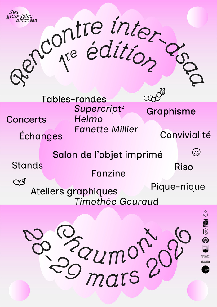 Rencontre inter-dsaa  – Les graphistes affiché-es, Les Halles, Chaumont