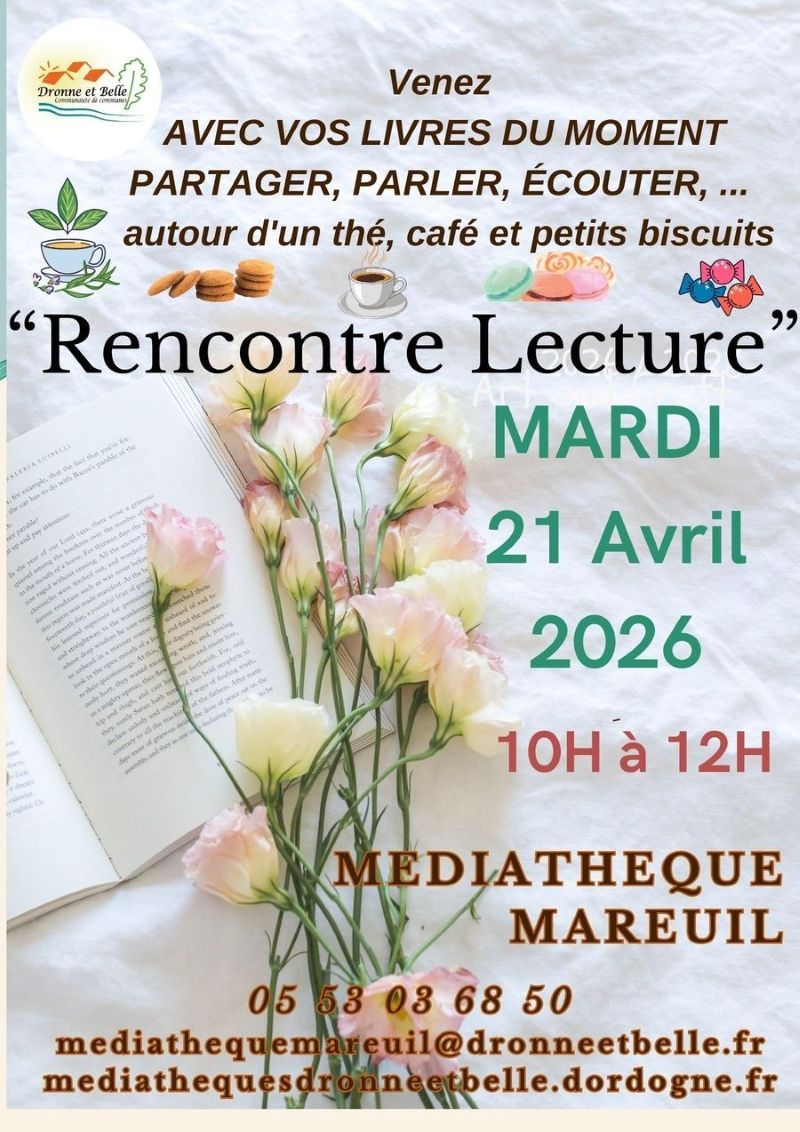 Rencontre lecture Médiathèque Mareuil en Périgord