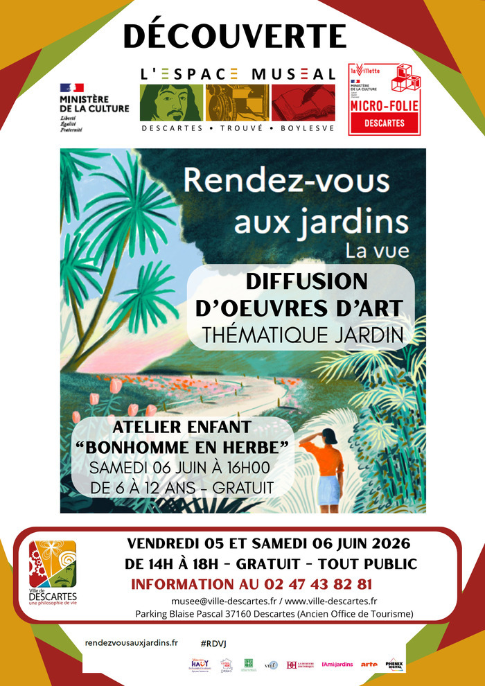 Rendez-vous aux jardins à la Micro-Folie de Descartes ! Jardins de l'Espace Muséal de Descartes Descartes