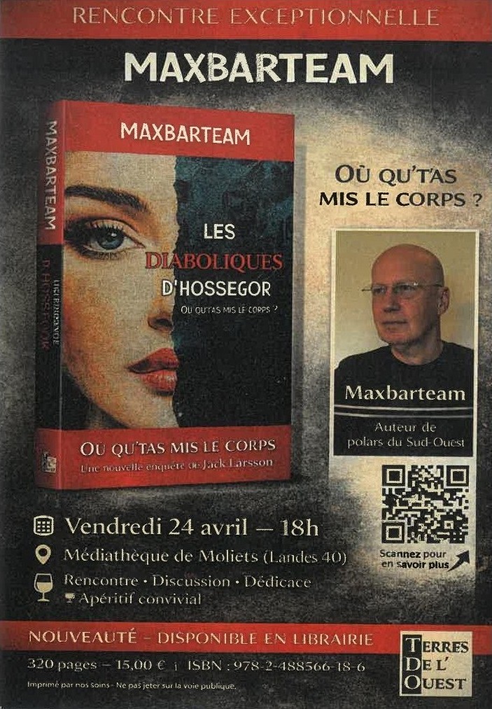 Rendez-vous avec MaxBarTeam, auteur de Polars Rue de la Solidarité Moliets-et-Maa