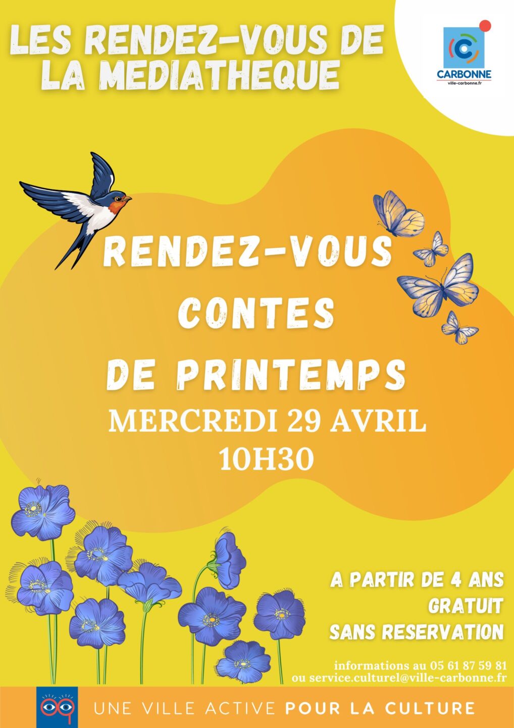 RENDEZ-VOUS CONTES DE PRINTEMPS 48 Rue Lucien Cassagne Carbonne 2026-04-29