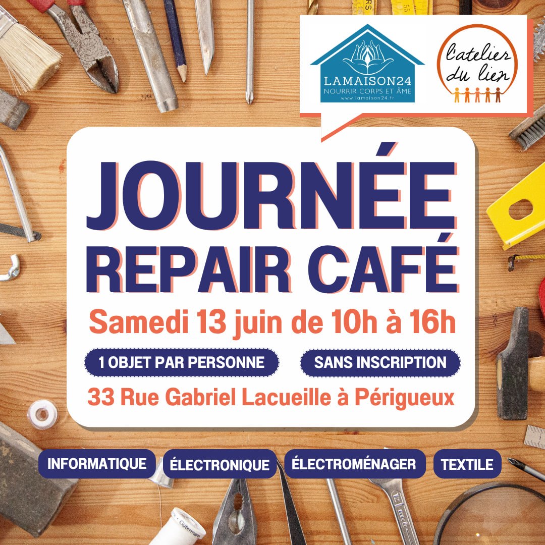 Repair Café à La Maison 24 La Maison 24 Périgueux