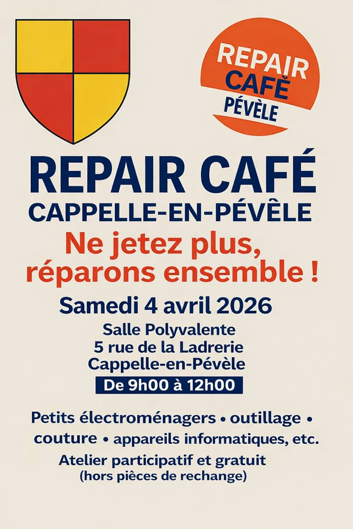 Repair-Café Cappelle en Pévéle, Salle polyvalente, Cappelle-en-Pévèle