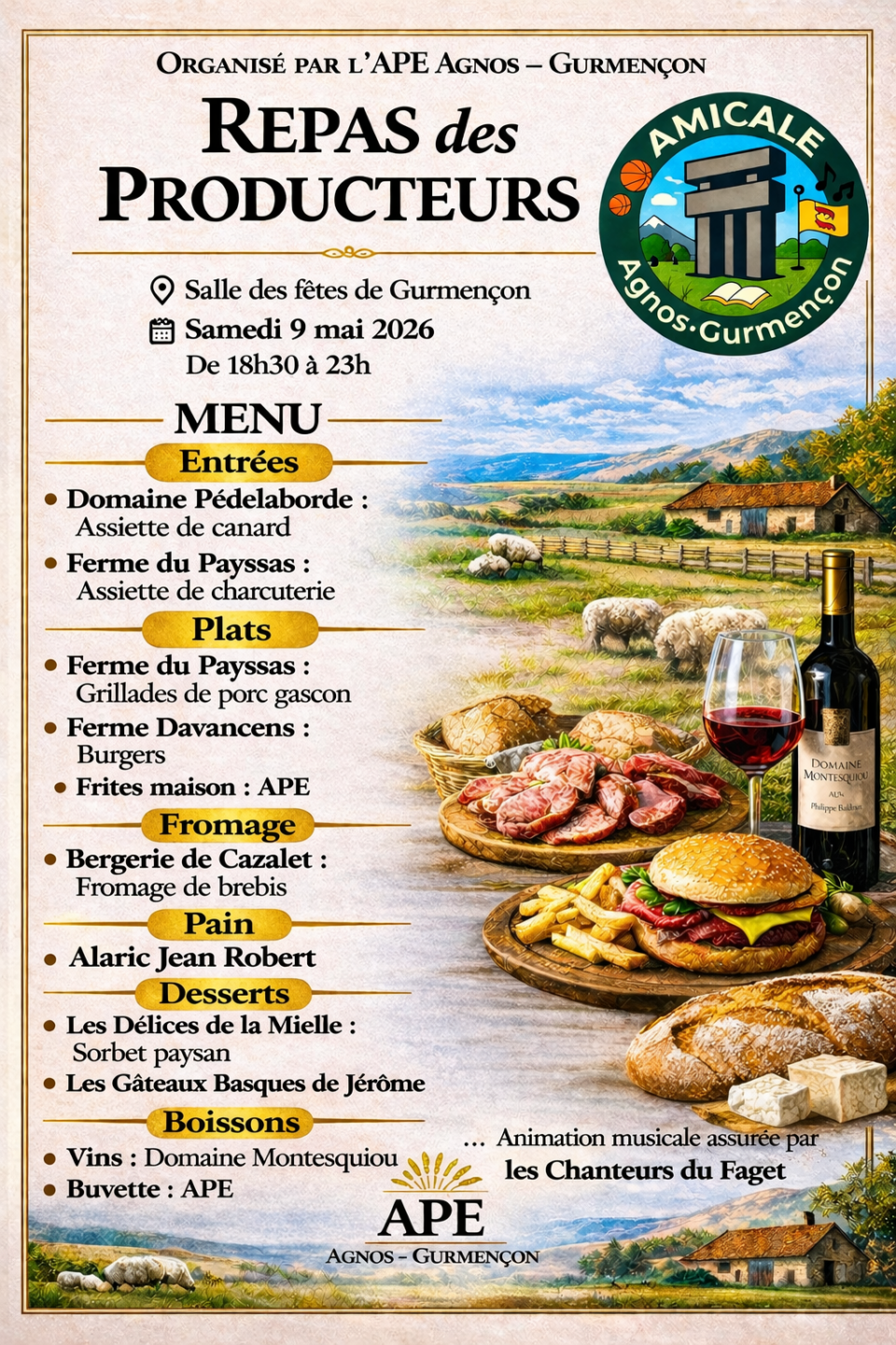 Repas des producteurs  Gurmençon