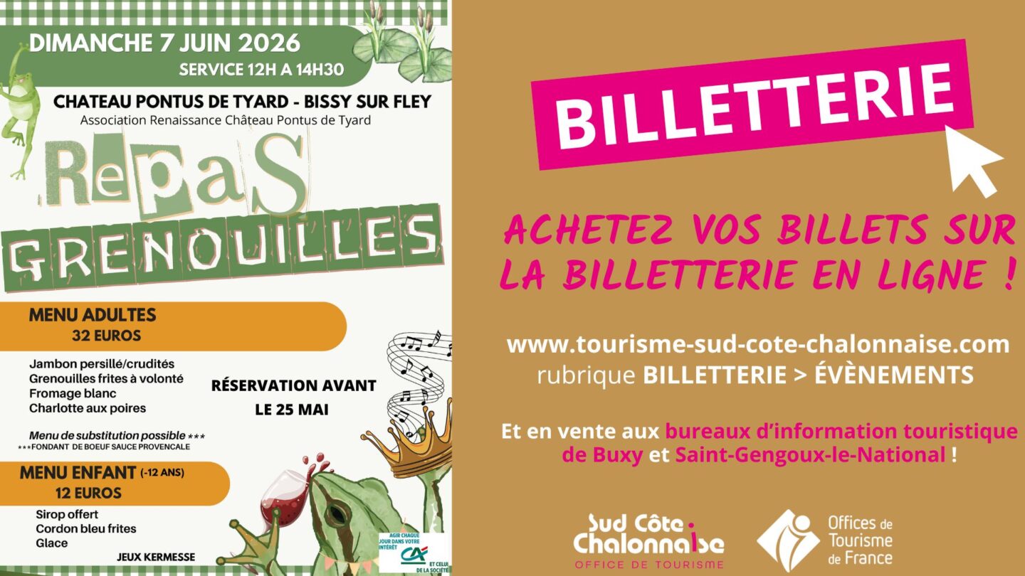 Repas grenouilles Le bourg Buxy