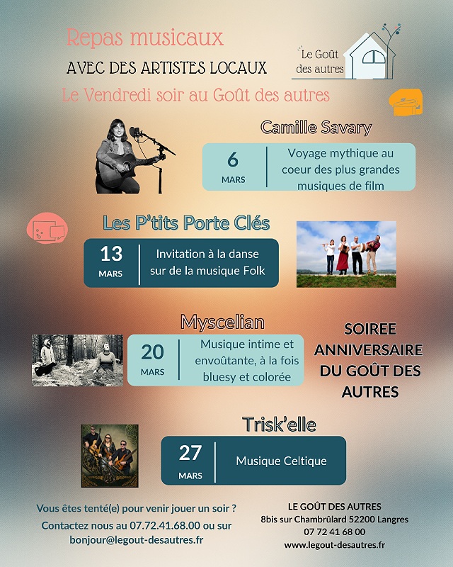 Repas musicaux Trisk&rsquo;elle  Langres