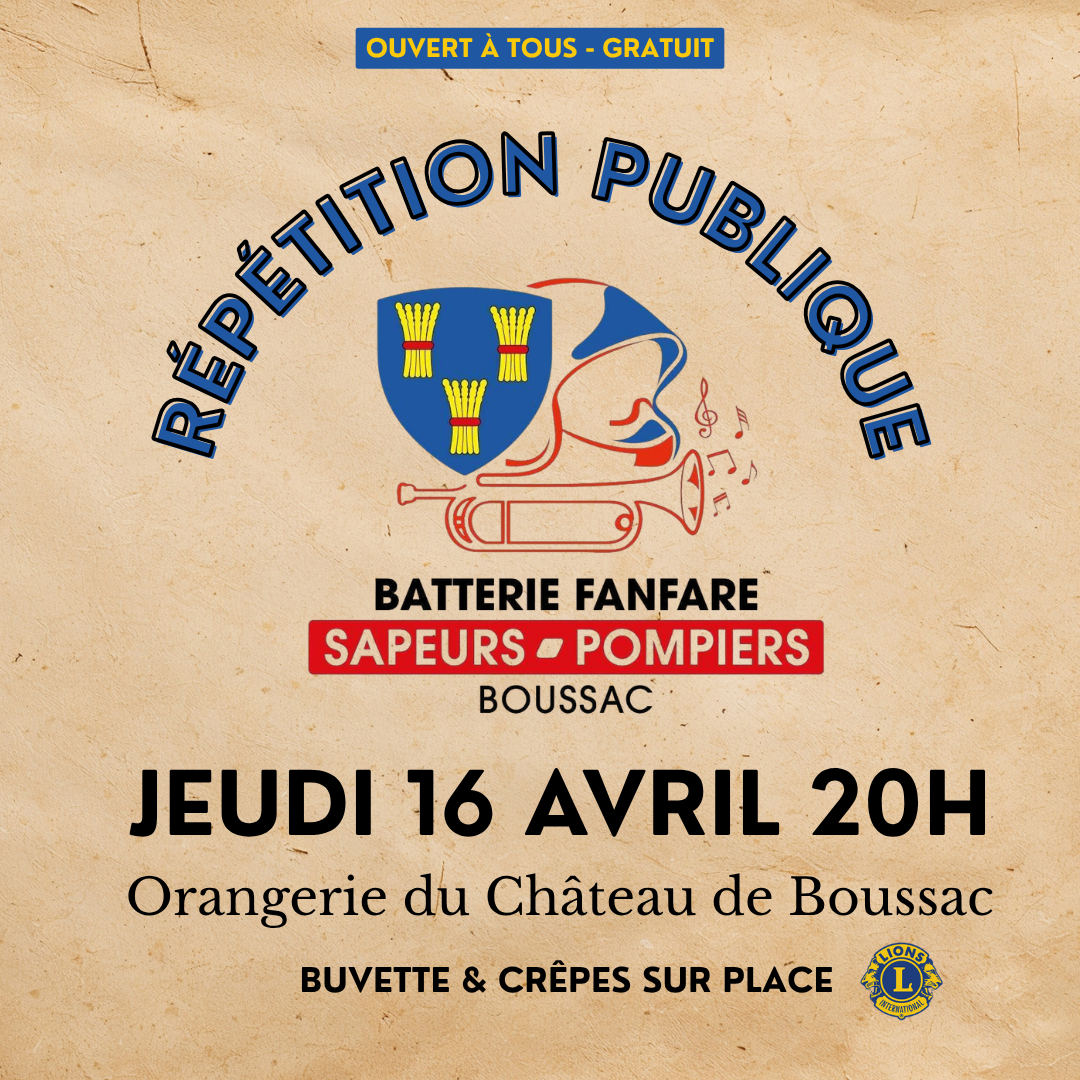 Répétition publique  Boussac