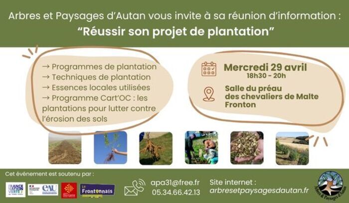 Réussir son projet de plantation, Préau des Chevaliers de Malte, Fronton